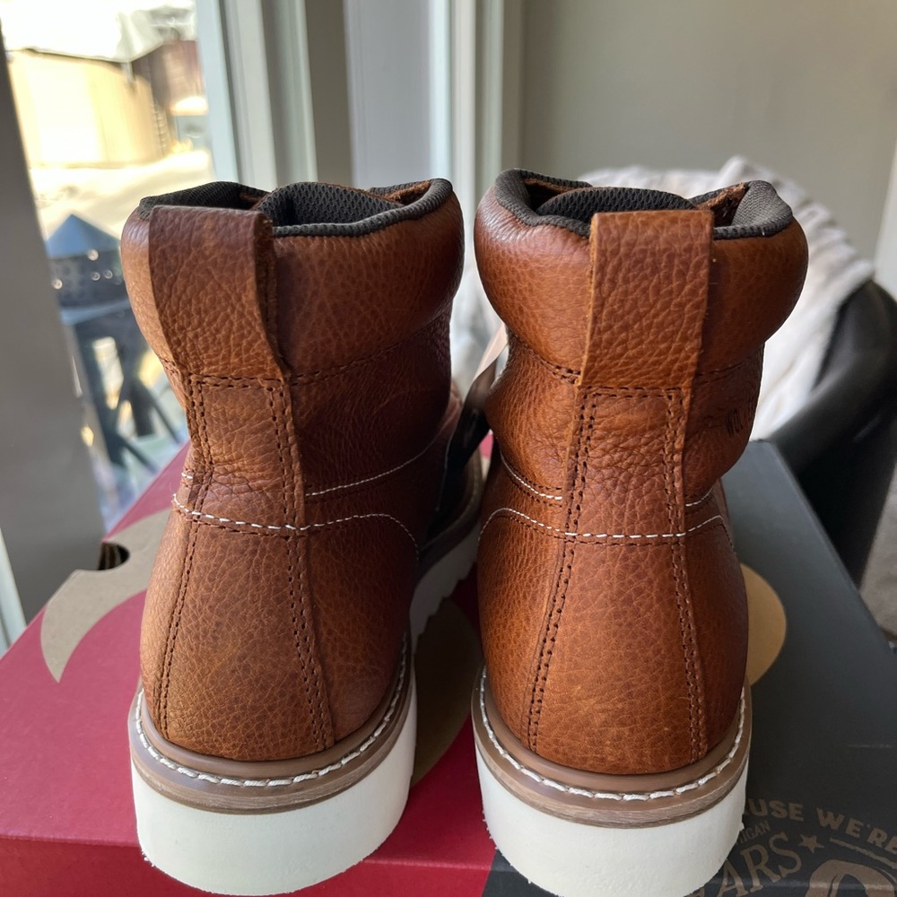 WOLVERINE WORK WEDGE 6” WORK BOOTS IN BROWN 12 M - Picture 9 of 10